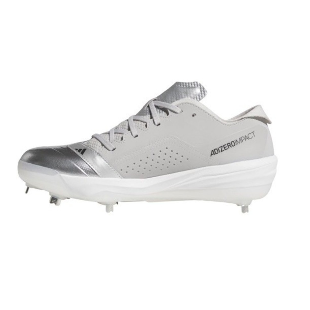 Adidas Mens Adizero Impact Silver Speed Baseball, Silver Metallic/Black/Grey, 16
